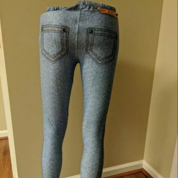 0-10 Creamy Soft Blue Jean Leggings - USA Fashion Jeggings One Size - Picture 5 of 8